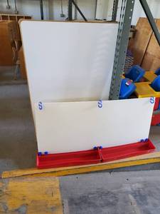 lot 27582 image: (2) 4ft x 32in Whiteboards, Childrens Art Board