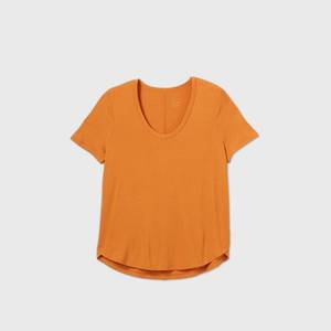 lot 2627 image: Womens Short Sleeve Scoop Neck T-Shirt - A New Day Orange XS