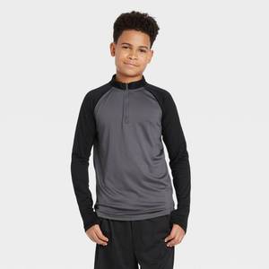lot 2651 image: Boys Performance 14 Zip Pullover - All in Motion Gray XL