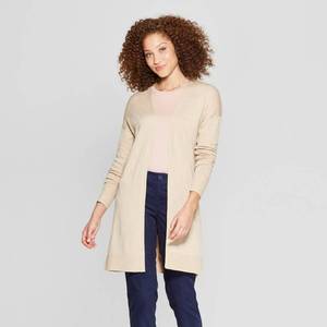 lot 2672 image: Womens Long Sleeve Open Cardigan Sweater - A New Day Oatmeal S