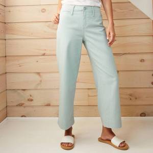 lot 2699 image: Womens High-Rise Wide Leg Cropped Pants - A New Day Aqua 10, Blue
