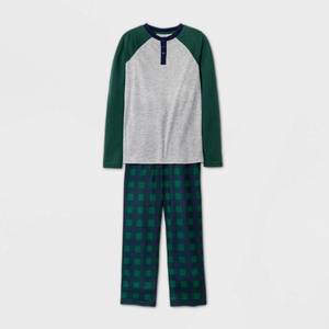 lot 2706 image: Boys 2pc Henley Pajama Set - Cat & Jack Gray L
