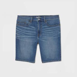 lot 2714 image: Mens 10.5 Slim Fit Jean Shorts - Goodfellow & Co Medium Blue 30