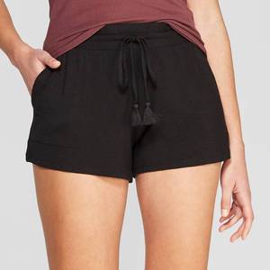 lot 2723 image: Womens Beautifully Soft Pajama Shorts - Stars Above Black L