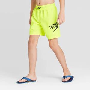 lot 2728 image: Speedo Boys Solid Volley Swim Trunks - Yellow M