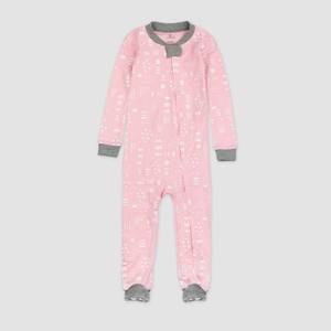lot 2768 image: Honest Baby Girls Play Organic Cotton Footed Pajama - Pink 24M