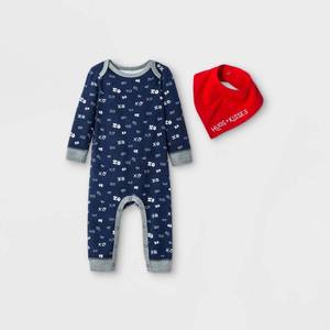 lot 2772 image: Baby XOXO Romper - Cat & Jack Navy 24M, Blue BIB IS MISSING