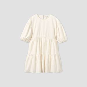 lot 2788 image: Womens Puff Short Sleeve Tiered Dress - A New Day Cream XXL