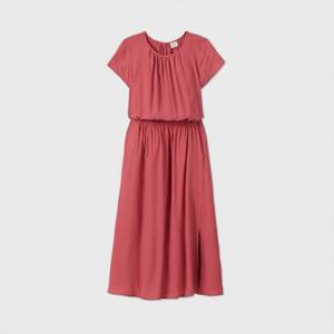 lot 2792 image: Womens Short Sleeve Cinched Waist Dress - A New Day Pink XS