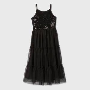 lot 2806 image: Girls Sequin Maxi Dress - Cat & Jack Black S