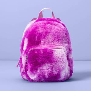 lot 2808 image: Girls Tie-Dye Faux Fur Mini Backpack - More Than Magic Purple