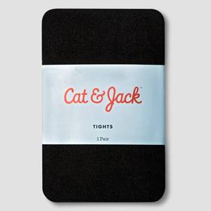 lot 2813 image: Toddler Girls Solid Opaque Tights Cat & Jack - Black 2T-3T
