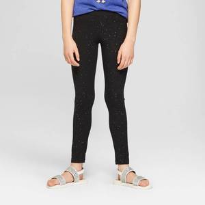 lot 2815 image: Girls Sparkle Leggings - Cat & Jack Black S, Black Hotmelt