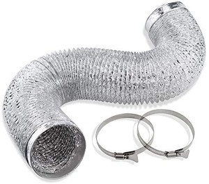 lot 20938 image: Dryer Vent Hose-4 inch Ducting Vent Hose Flexible Aluminum Foil Non-Insulated
