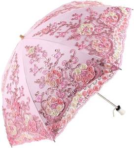 lot 20945 image: Wedding Lace Sun UV Parasol 2 Folding  different design