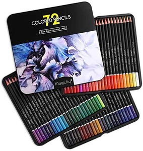 lot 20946 image: Magicfly 72 Colored Pencils, Professional Oil Based Colored Pencils for Adult, Art Colored Pencils for Coloring Books, Drawing Arts & Sketching, Coloring Pencil for Adults and Kids