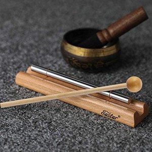 lot 20972 image: Bell Chime Hand Chime, Zenergy Chime, Meditation Classroom Bell with Mallet and Cloth Bag Percussion Instrument for Prayer Yoga Eastern Energies Healing and Mindfulness