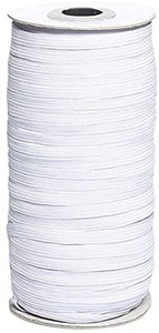 lot 20993 image: 100 Yards Length 14 Elastic for SewingElastic CordFlat ElasticElastic RopeBungee CordsElastic RopeDIY Elastic Cord for Weaving, Crafts, Jewelry-White  bonus 20 sewing clips and 100 nose bridge