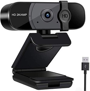 lot 21595 image: Taotuo 2K Webcam with Microphone,HD Webcam for PC With Privacy Shutter,Plug and Play USB Web Camera for Youtube,Video Calling, Studying, Conference, Live Broadcast