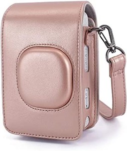 lot 21612 image: Protective Case Compatible with Instax Mini Liplay Hybrid Instant Camera and Printer, Soft PU Leather Bag with RemovableAdjustable Shoulder Strap (Blush Gold) product varies see last pictures