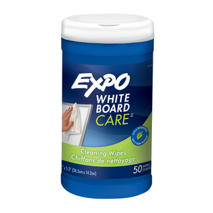 lot 21613 image: EXPO Dry Erase Board Cleaning Wet Wipes, 6 x 9, 50Container