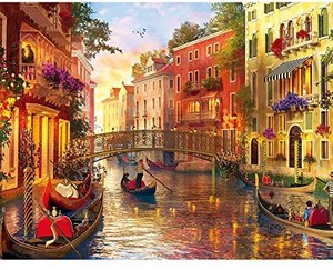 lot 21641 image: Puzzle 1000 Piece,Puzzle Art 1000 Pieces,Jigsaw Puzzles Landscapes Adults,Puzzle Fit Together Perfectly,Puzzle for Funny Family Games,Home Decoration(Romantic Venice
