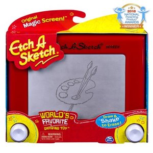 lot 21655 image: 60th anniversary edition Etch A Sketch, Classic Red Drawing Toy with Magic Screen, for Ages 3 and Up