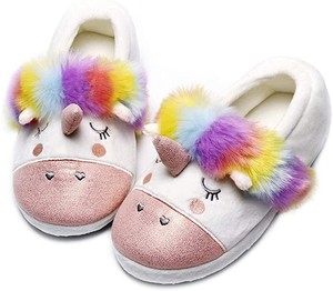 lot 31239 image: Caramella Bubble Cute Kids Animal Slippers Plush Funny Anti Slip House Shoes for Boy and Girl Christmas Slippers for Kids M 7