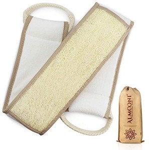lot 31242 image: Exfoliating Natural Loofah Back Scrubber for Shower to Clean Your Back Deeply  bonus 2 pack