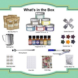 lot 31269 image: Candle Making Kit Supplies by Webetop, Soy Wax DIY Candle Making Kit for Adults and Kids Best Starter Candle Making Set no oils with this kit
