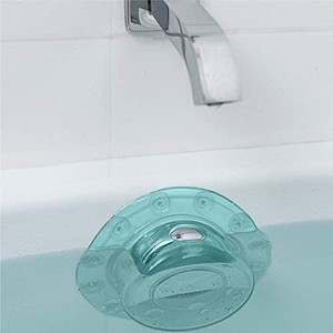 lot 31300 image: Premium Bathtub Overflow Drain Cover, Adds Inches of Water for Deeper and Warmer Bath, Suction Cup Seal, Plug Stopper Covers for Tub Drains, Bathroom Accessories, Transparent 2 each in the pack