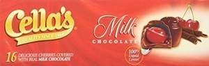 lot 21703 image: Cellas Cherries Covered with Real Milk Chocolate - 16 CT 8oz 4 packs