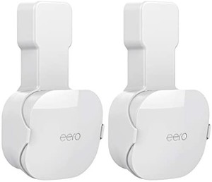 lot 21712 image: Wall Mount for eero Mesh WiFi System, NOT Fit for eero 6 or eero pro 6, A Space Saving Cord Management Outlet Mount Holder for eero Router Without Messy Wires or Screws(3 Pack)