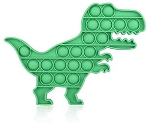 lot 21720 image: POP Fidget Toys Finger Push Bubble Fidget Sensory Toy for Autistic Children Stress Anxiety Relief Simple Dimple Autism Special Squeeze Fun Silicone Gifts for Adult Kids (1,Dinosaur-Green)