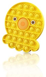 lot 21721 image: Sensory Fidget Toys Octopus Pop Push Bubble Special Needs Toys for Kids Food Grade Silicone Relieving Stress Toys for Adults Just Bubble Game Sensory Toy for Anxiety (Yellow Octopus)