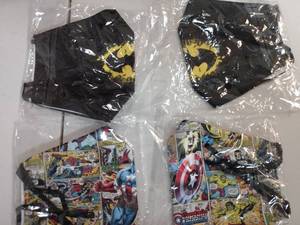 lot 21730 image: Super hero face mask lot of 4
