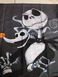 lot 21743 image: The Night-mare Before Christmas Jack Skellington Throw Pillow Case Cushion Cover Soft Velvet Square Pillowcase for Home Sofa Car Bed Room Decor 18 X 18