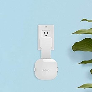 lot 21768 image: Wall Mount for eero Mesh WiFi System, NOT Fit for eero 6 or eero pro 6, A Space Saving Cord Management Outlet Mount Holder for eero Router Without Messy Wires or Screws(2 Pack)