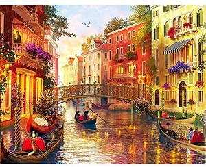 lot 31336 image: Jigsaw Puzzles for Adults Romantic Venice 1000 Pieces Landscape Puzzles 27.56 x 19.69 inch