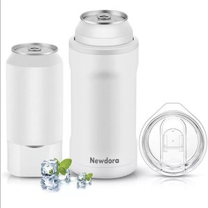 lot 31369 image: Newdora can cooler fits all standard 12oz330ml cans (with the adapter in the package), 16oz500ml regular size cans, 12oz330ml beer bottle, DOES NOT FIT SKINNY CANS