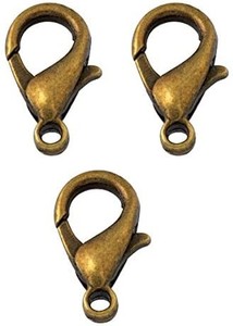 lot 31375 image: 120 Lobster Clasps Antique Bronze Plated 120 Lobster Claw Clasps Jewelry Making Findings Lead & Nickel Free