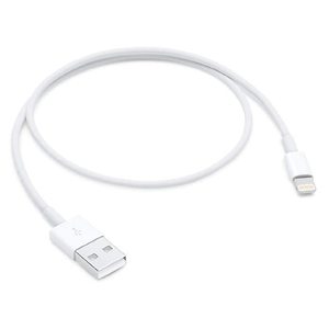 lot 31400 image: Apple - 3.3 USB Type A-to-Lightning Charging Cable - White