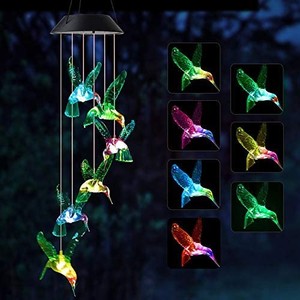 lot 31420 image: Wind Chimes, Hummingbird Wind Chimes Outdoor,Solar Wind Chimes, Gifts for mom, Birthday Gifts for Women