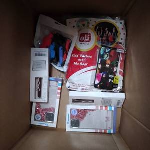 lot 31425 image: BIG BOX OF GREAT STUFF - KIDS BOOKS  STICKERS  BELLS AND MUCH MORE