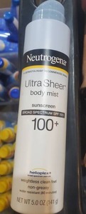 lot 1466 image: Neutrogena Ultra Sheer Lightweight Sunscreen Spray, SPF 100, 5 oz