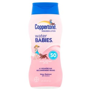 lot 1511 image: Coppertone Water Babies Sunscreen Lotion SPF 50, 8 fl oz