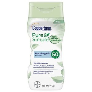 lot 1563 image: Coppertone Pure & Simple Adult SPF 50 Lotion, 6 fl oz