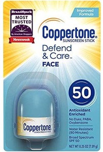 lot 1578 image: Coppertone Defend & Care Palo protector solar SPF 50 (0.25 oz)