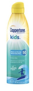 lot 1601 image: Coppertone Kids Continuous Spray SPF 50, 5.5 oz