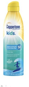 lot 1602 image: Coppertone Kids Continuous Spray SPF 50, 5.5 oz